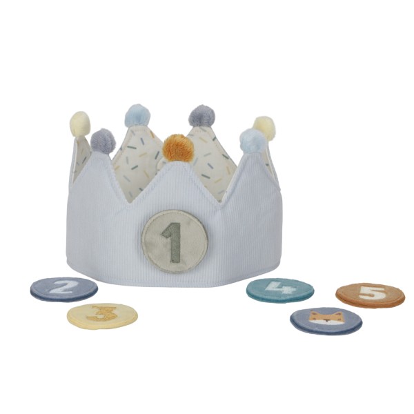 Birthday crown with numbers blue, Little Dutch