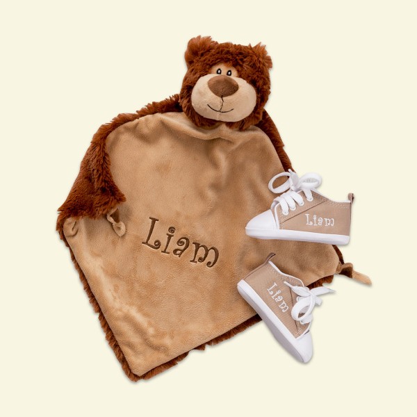 Schmusetuch & Babyschuhe, Bär, 1