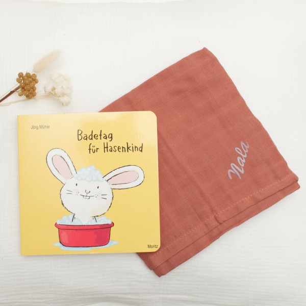 Baby Geschenkset &quot;Badetag für Hasenkind?&quot;